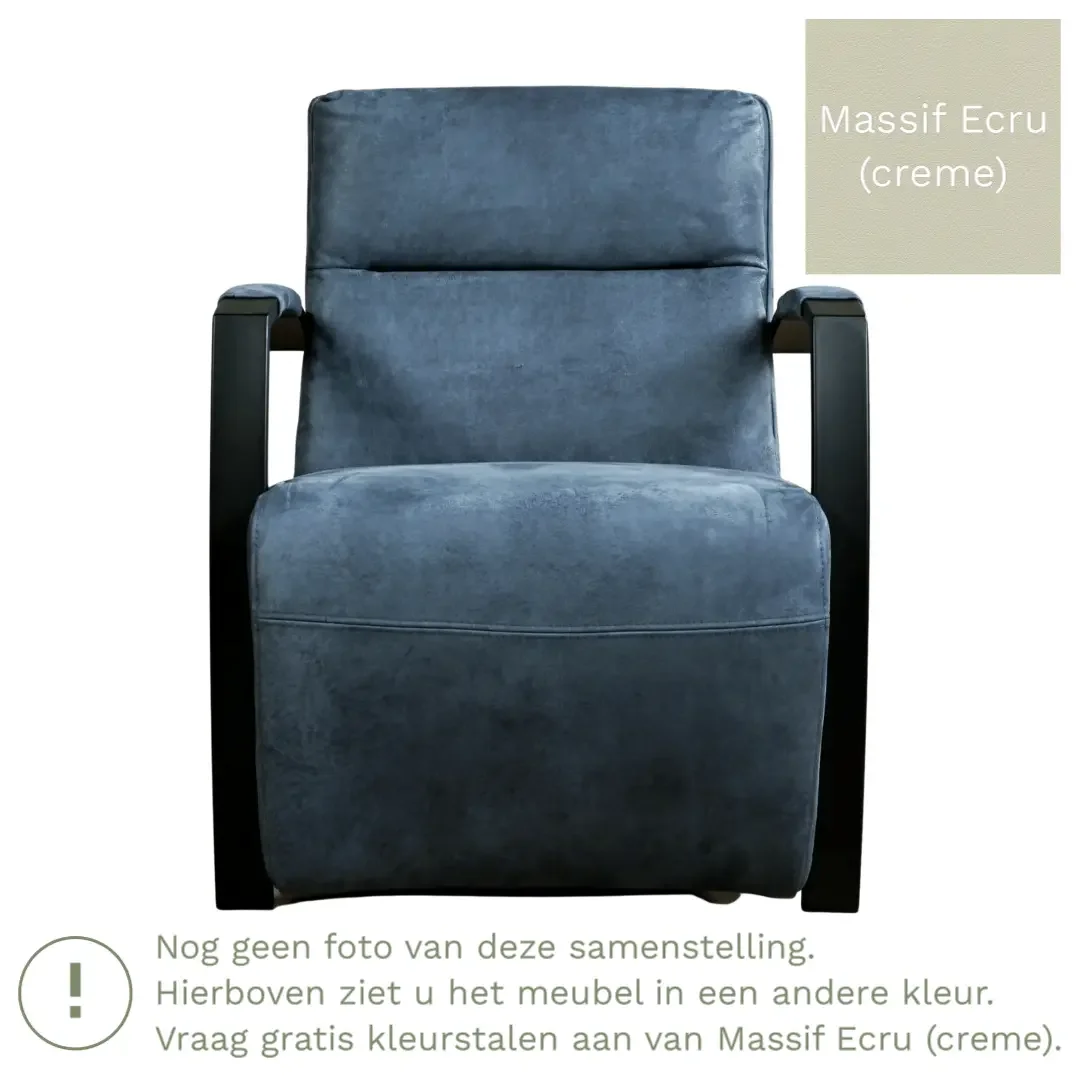 afbeelding van Leren fauteuil Arrival - Massif Ecru (crème)