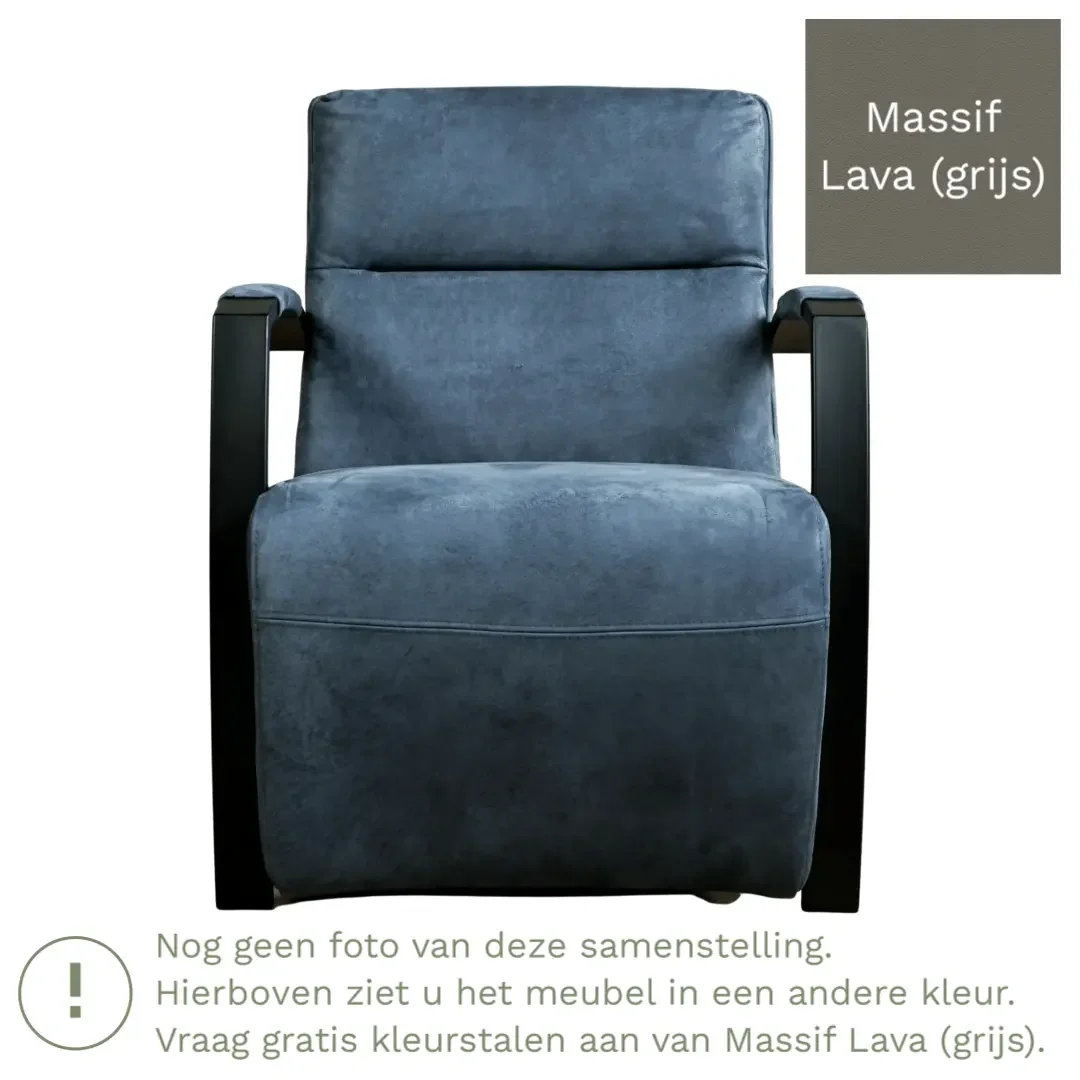 afbeelding van Leren fauteuil Arrival - Massif Lava (grijs)