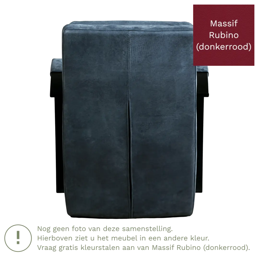afbeelding van Leren fauteuil Arrival - Massif Rubino (donkerrood)