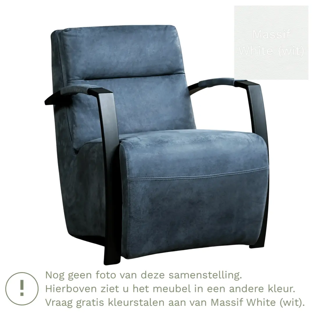 afbeelding van Leren fauteuil Arrival - Massif White (wit)