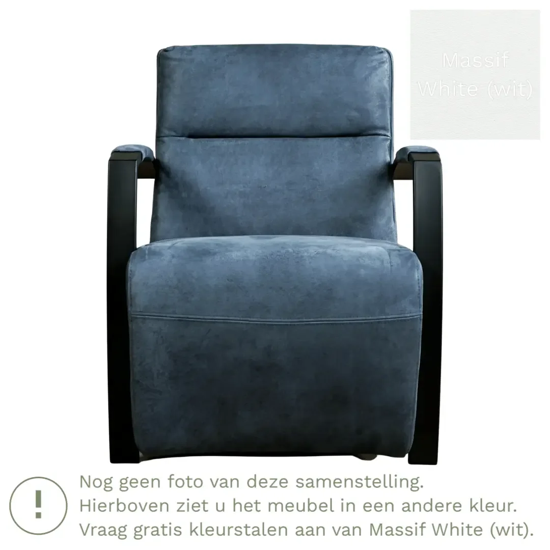 afbeelding van Leren fauteuil Arrival - Massif White (wit)