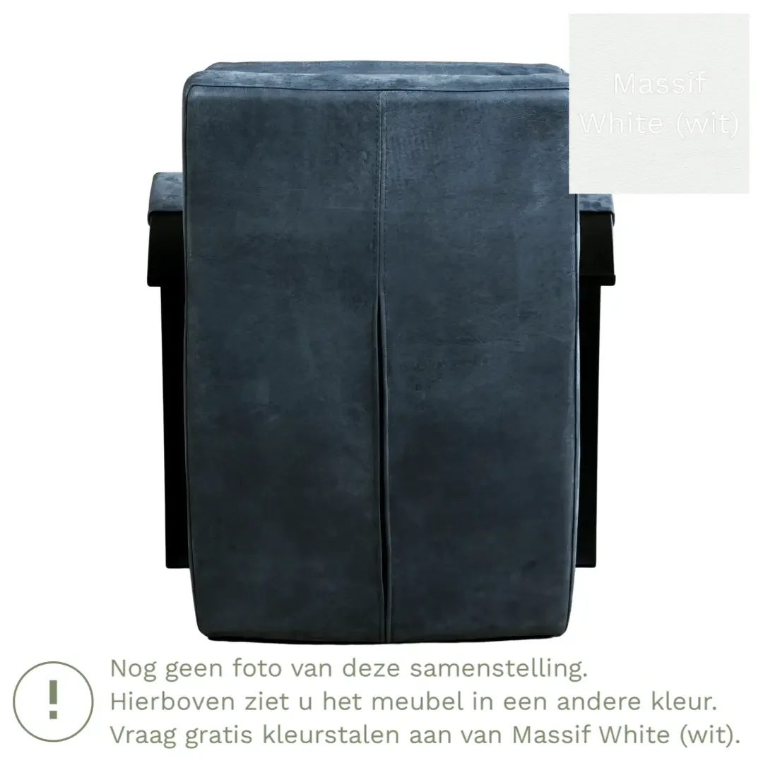 afbeelding van Leren fauteuil Arrival - Massif White (wit)
