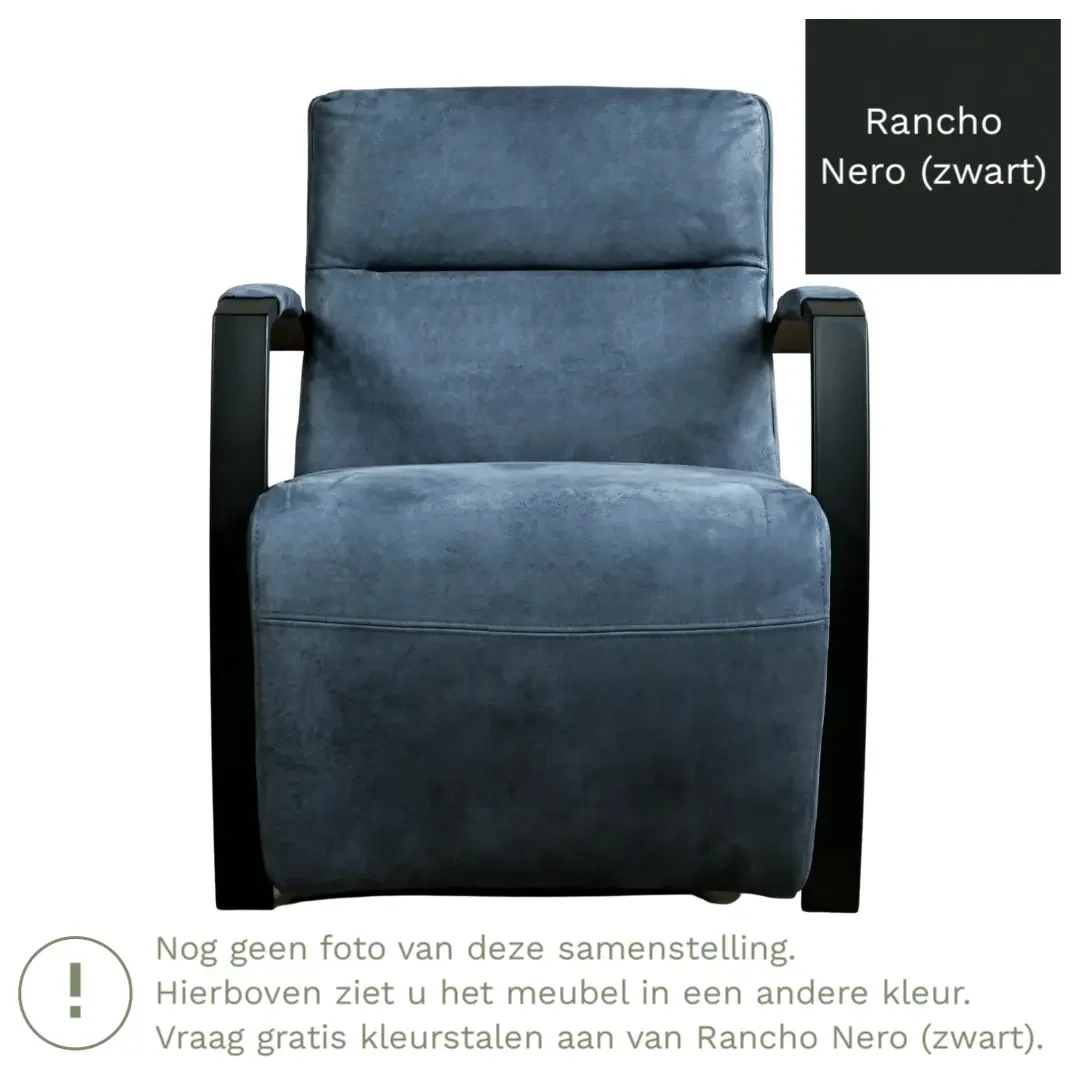 afbeelding van Leren fauteuil Arrival - Rancho Nero (zwart)