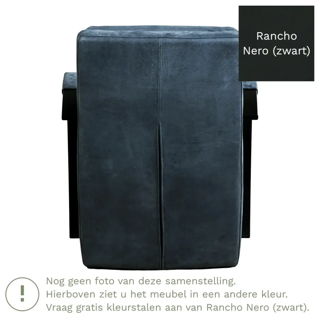 afbeelding van Leren fauteuil Arrival - Rancho Nero (zwart)