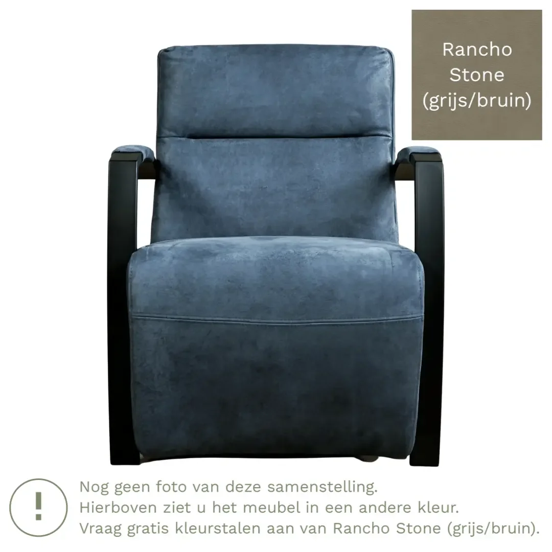 afbeelding van Leren fauteuil Arrival - Rancho Stone (grijs/bruin)