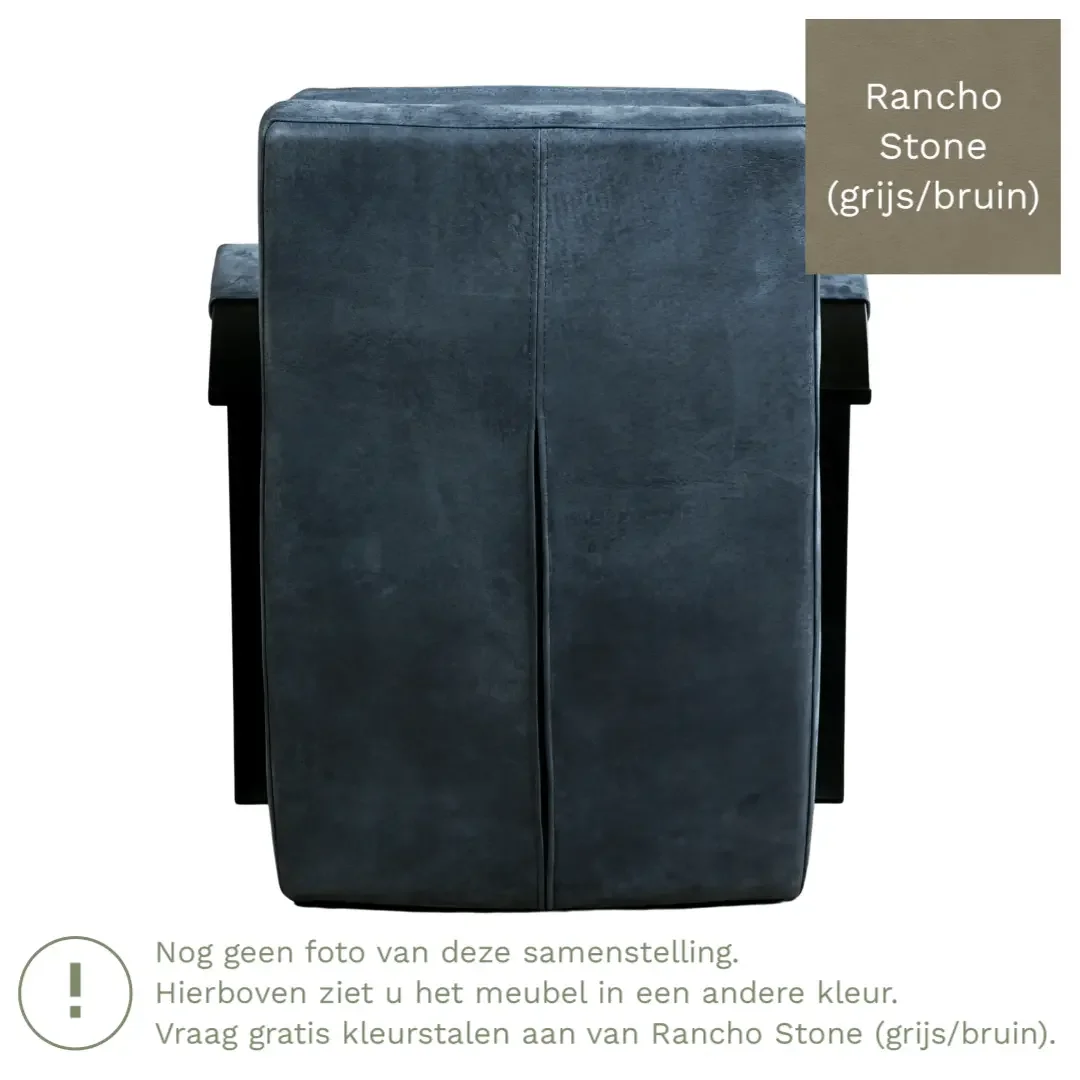 afbeelding van Leren fauteuil Arrival - Rancho Stone (grijs/bruin)