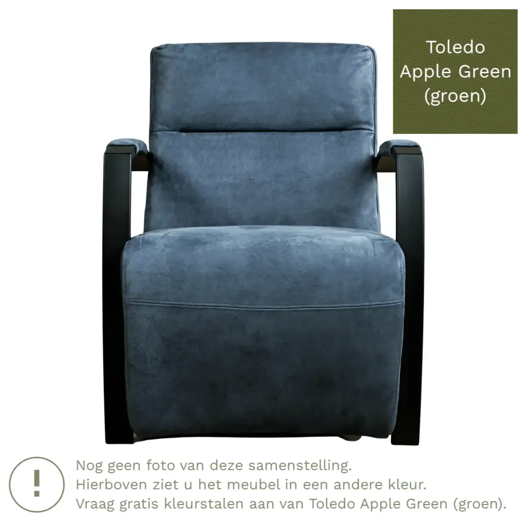 afbeelding van Leren fauteuil Arrival - Toledo Apple Green (groen)