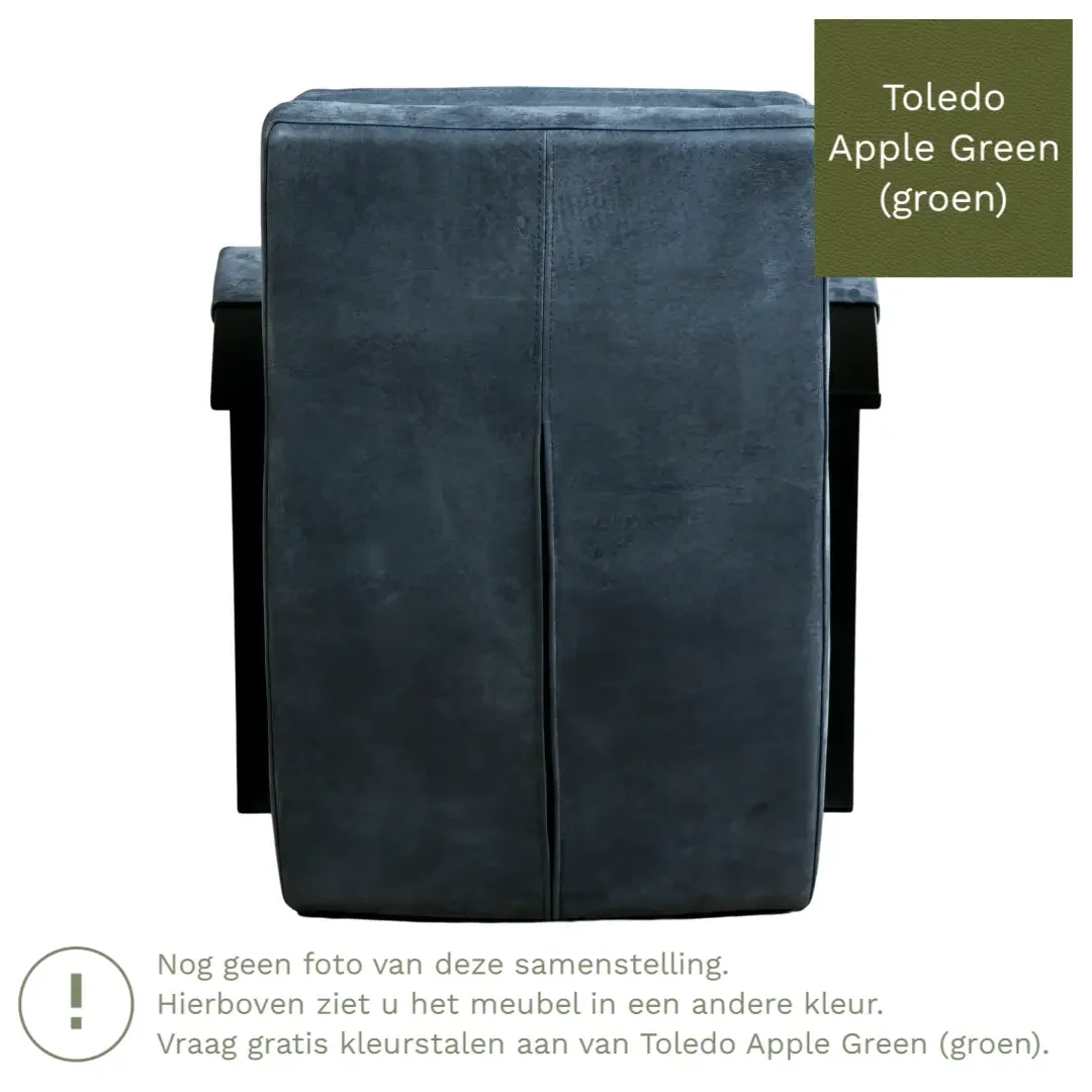 afbeelding van Leren fauteuil Arrival - Toledo Apple Green (groen)