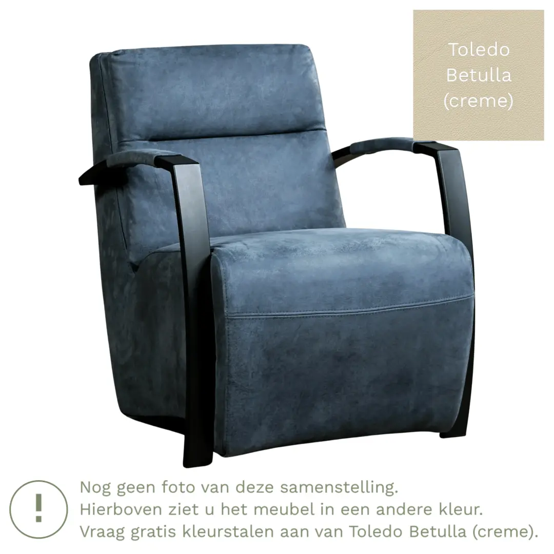 afbeelding van Leren fauteuil Arrival - Toledo Betulla (crème)