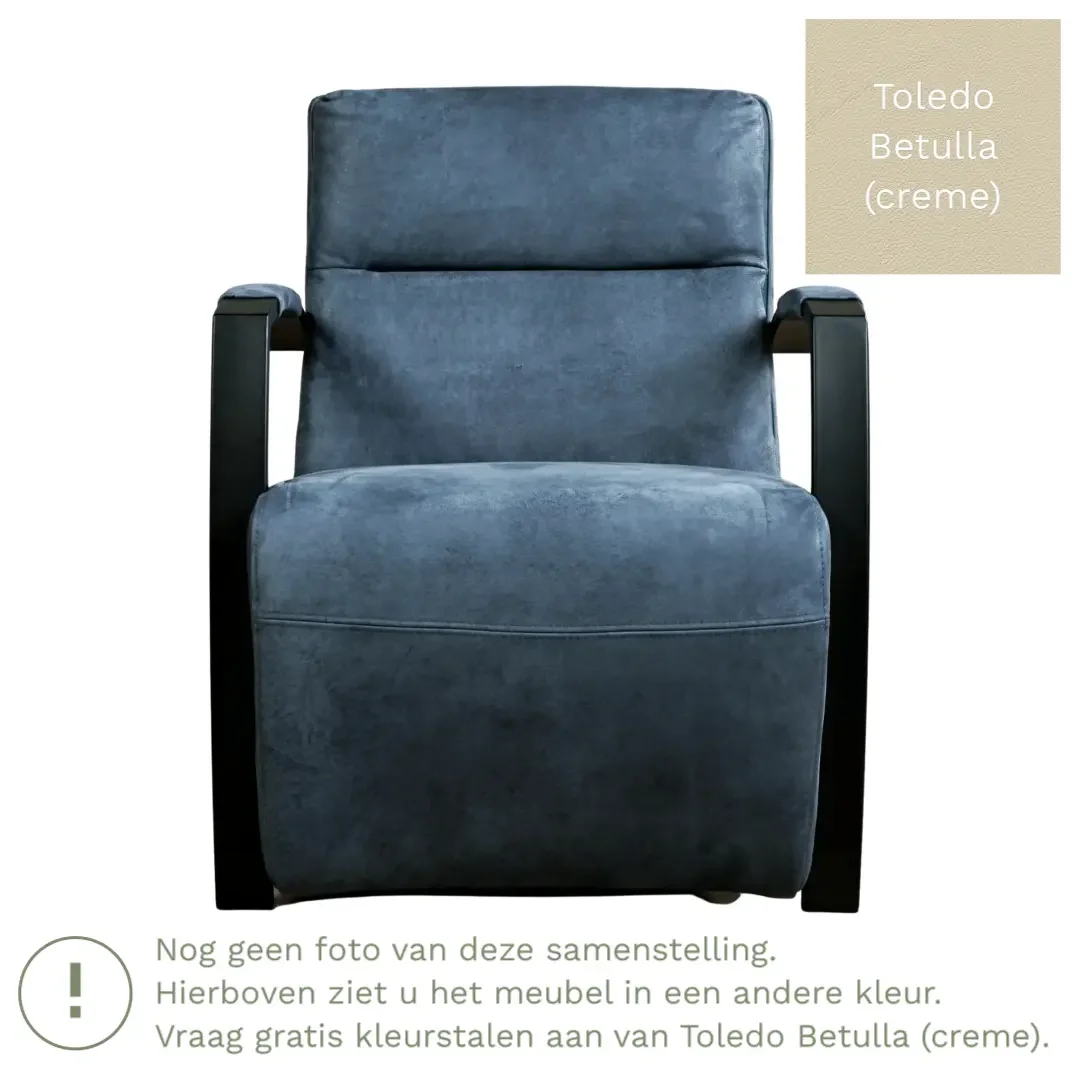 afbeelding van Leren fauteuil Arrival - Toledo Betulla (crème)