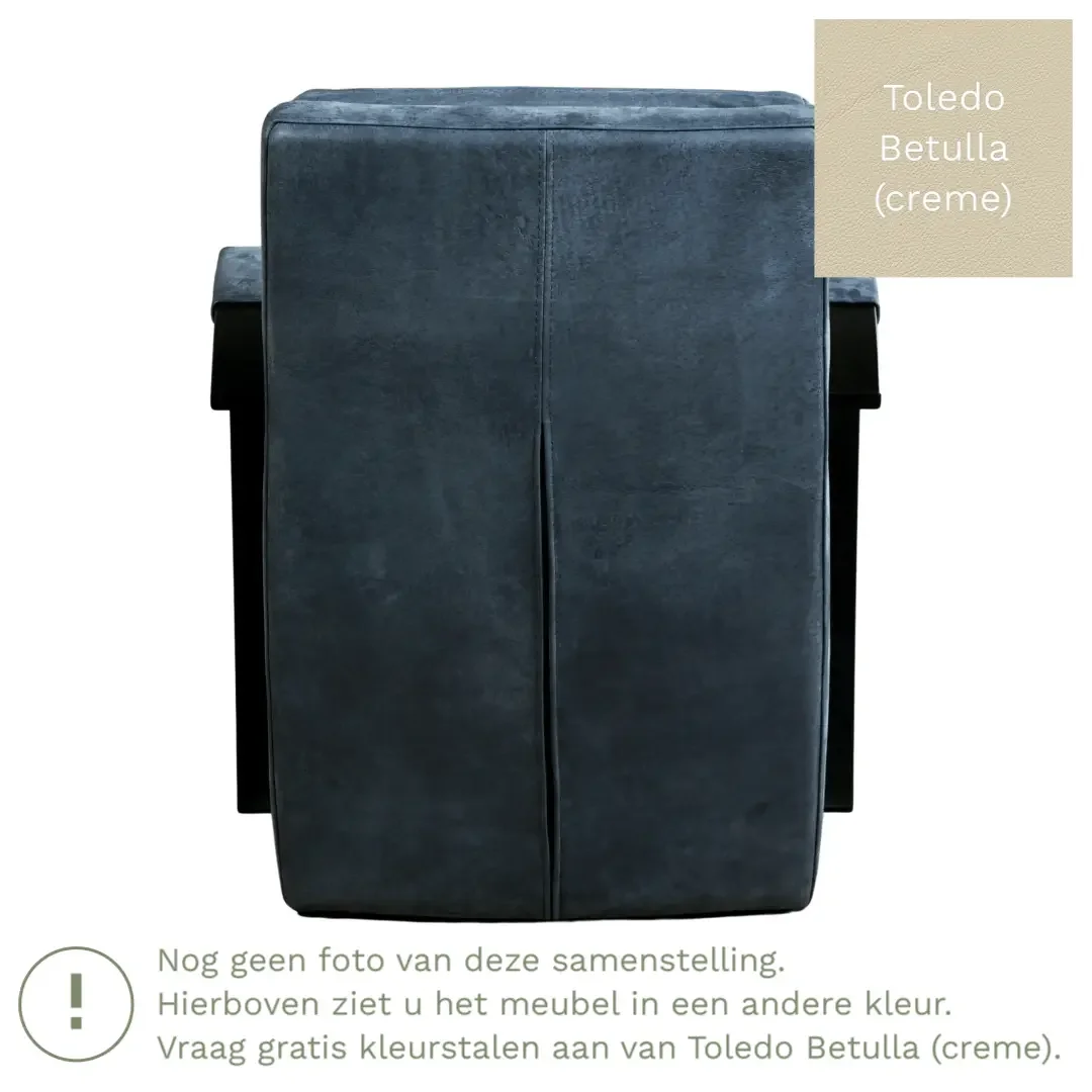 afbeelding van Leren fauteuil Arrival - Toledo Betulla (crème)