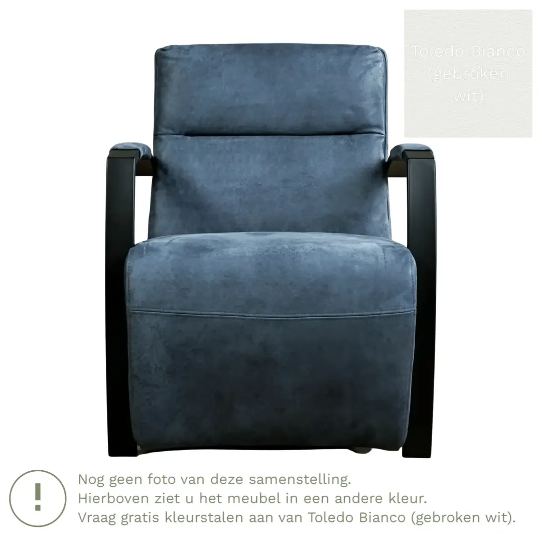 afbeelding van Leren fauteuil Arrival - Toledo Bianco (gebroken wit)