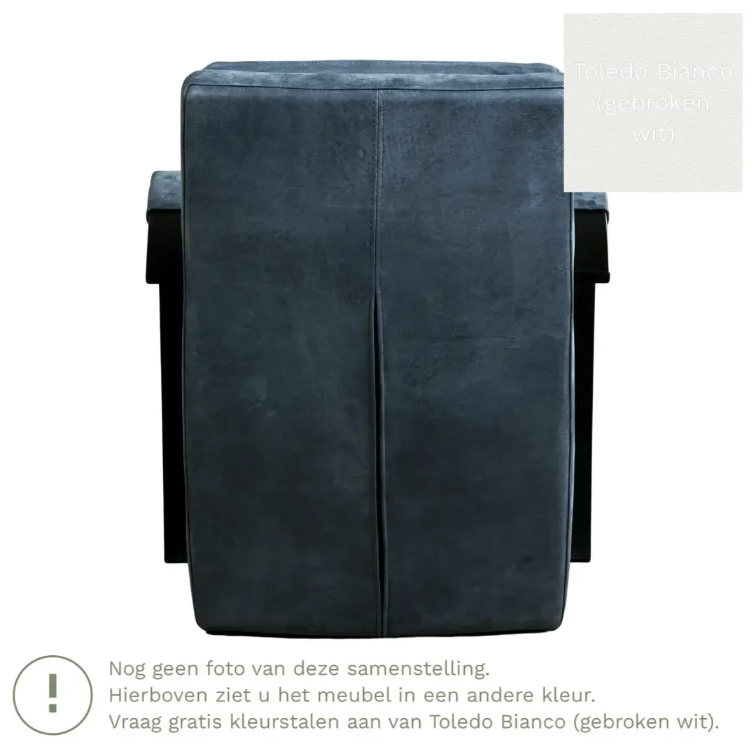 afbeelding van Leren fauteuil Arrival - Toledo Bianco (gebroken wit)