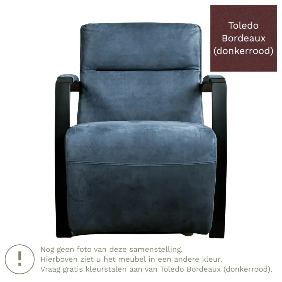 afbeelding van Leren fauteuil Arrival - Toledo Bordeaux (donkerrood)