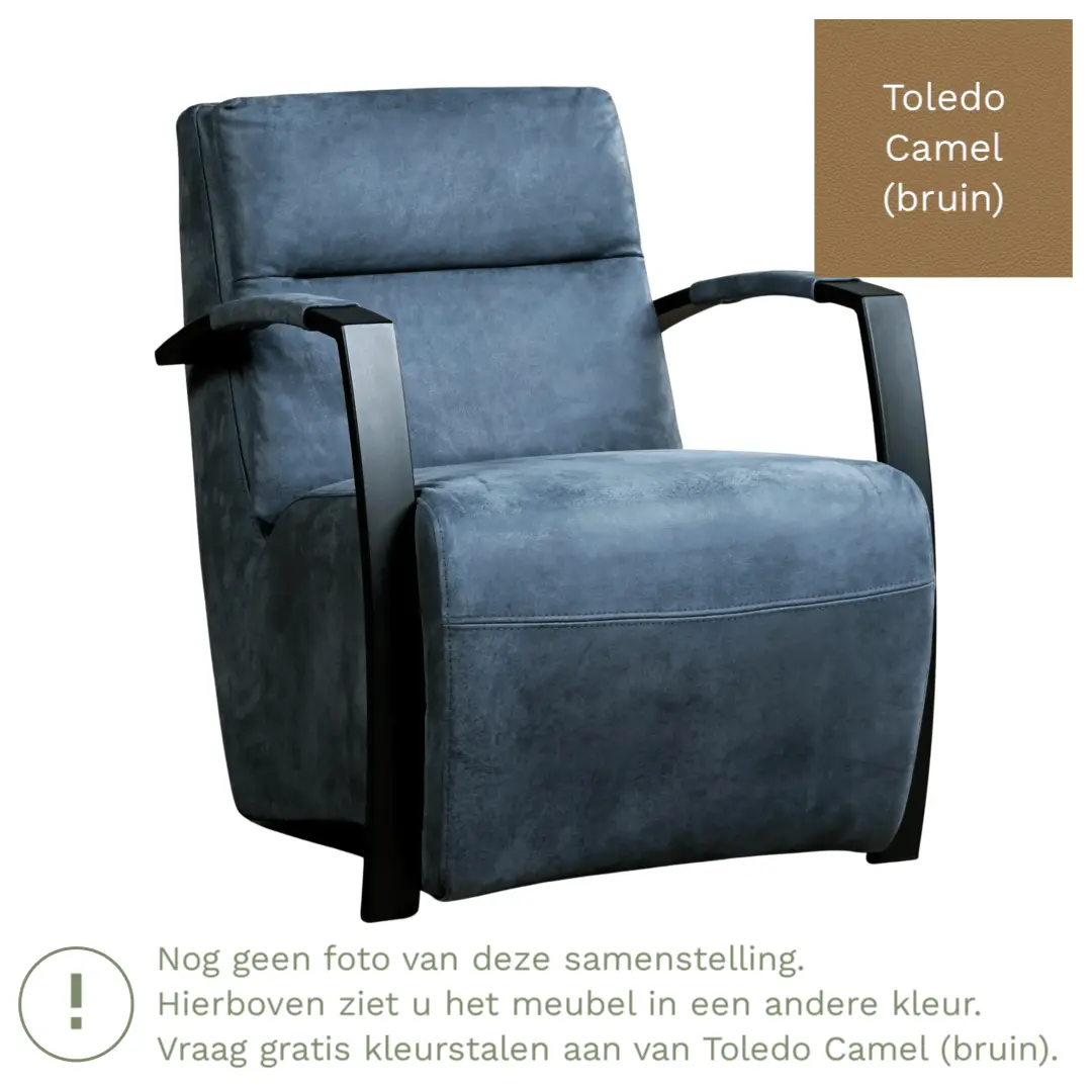 afbeelding van Leren fauteuil Arrival - Toledo Camel (bruin)
