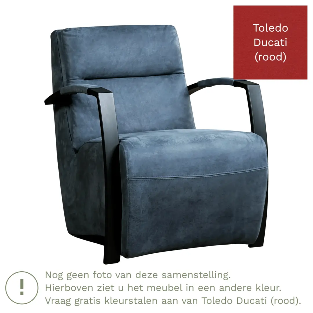 afbeelding van Leren fauteuil Arrival - Toledo Ducati (rood)