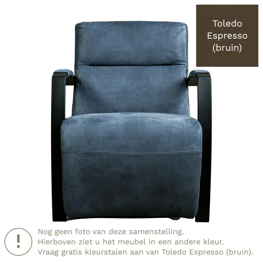 afbeelding van Leren fauteuil Arrival - Toledo Espresso (bruin)