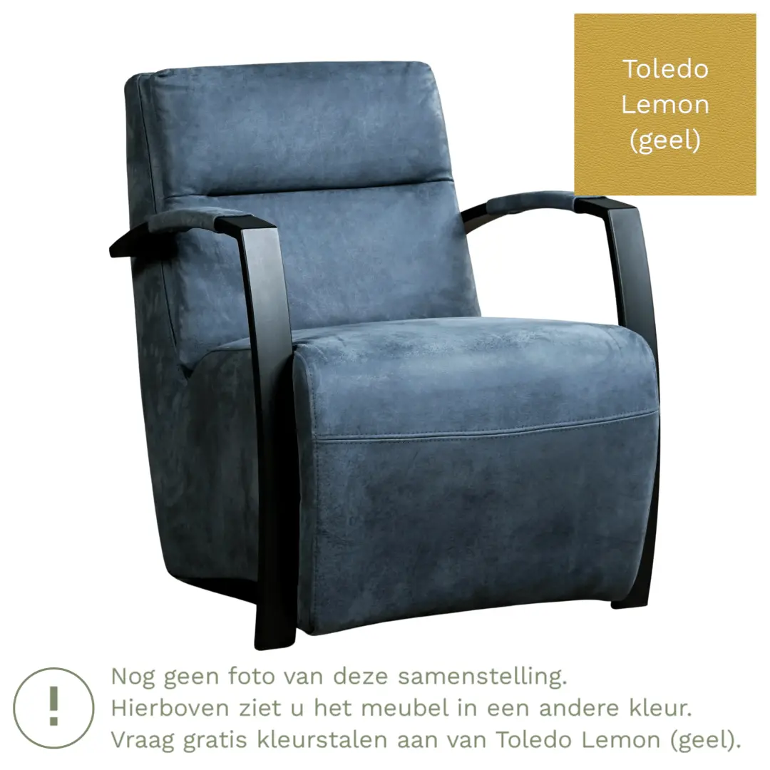 afbeelding van Leren fauteuil Arrival - Toledo Lemon (geel)