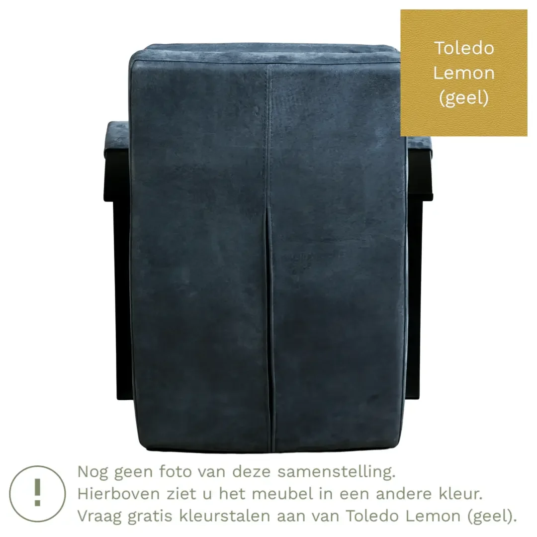 afbeelding van Leren fauteuil Arrival - Toledo Lemon (geel)