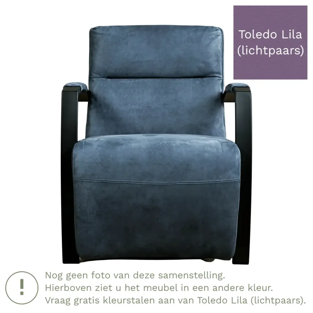 afbeelding van Leren fauteuil Arrival - Toledo Lila (lichtpaars)