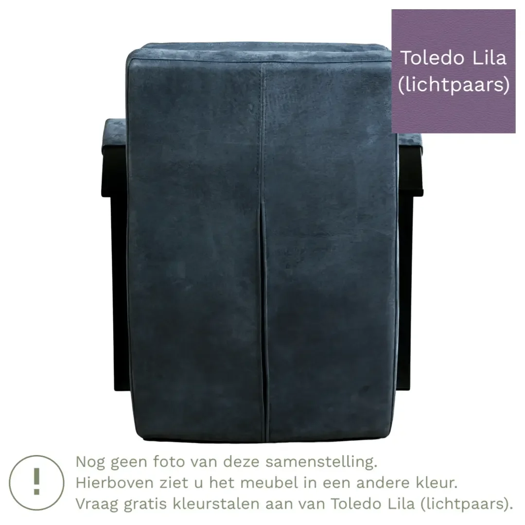 afbeelding van Leren fauteuil Arrival - Toledo Lila (lichtpaars)