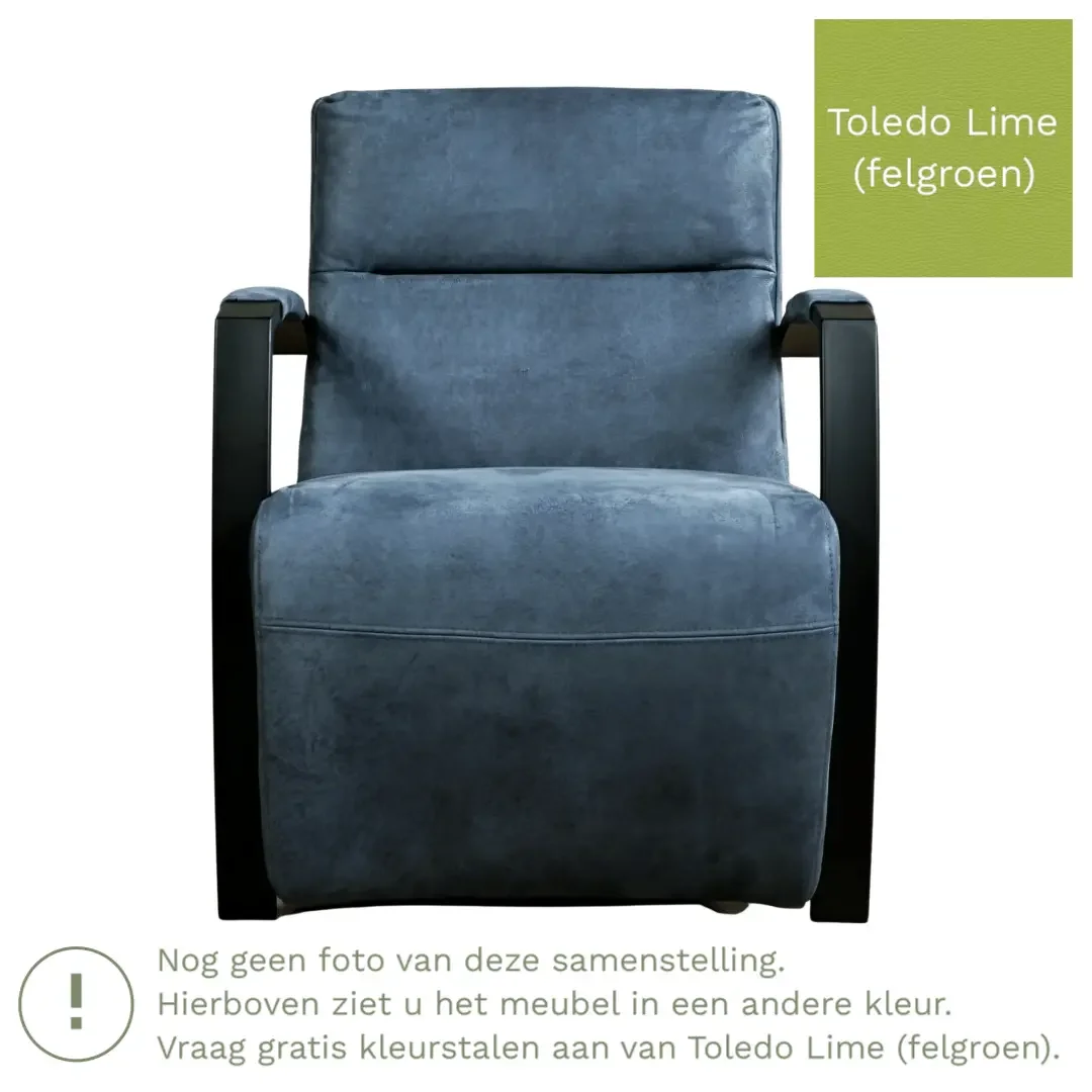 afbeelding van Leren fauteuil Arrival - Toledo Lime (felgroen)