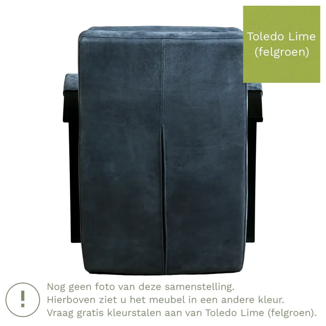 afbeelding van Leren fauteuil Arrival - Toledo Lime (felgroen)