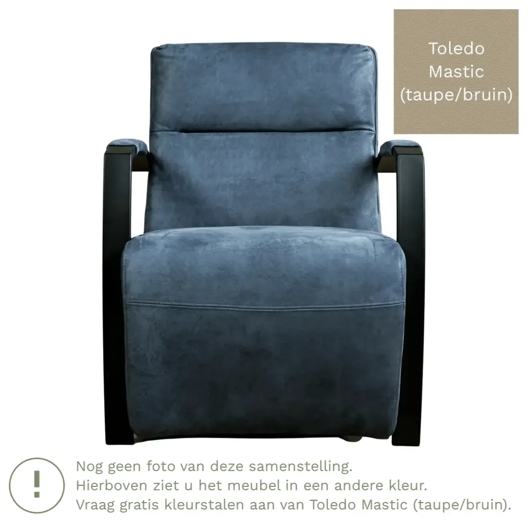 afbeelding van Leren fauteuil Arrival - Toledo Mastic (taupe/bruin)