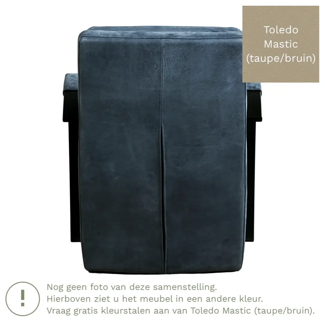 afbeelding van Leren fauteuil Arrival - Toledo Mastic (taupe/bruin)