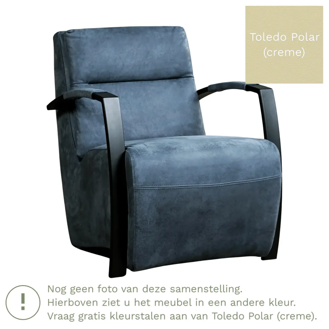 afbeelding van Leren fauteuil Arrival - Toledo Polar (crème)