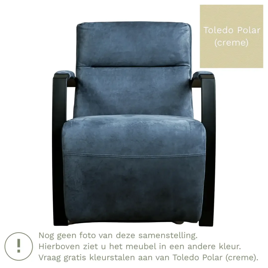 afbeelding van Leren fauteuil Arrival - Toledo Polar (crème)