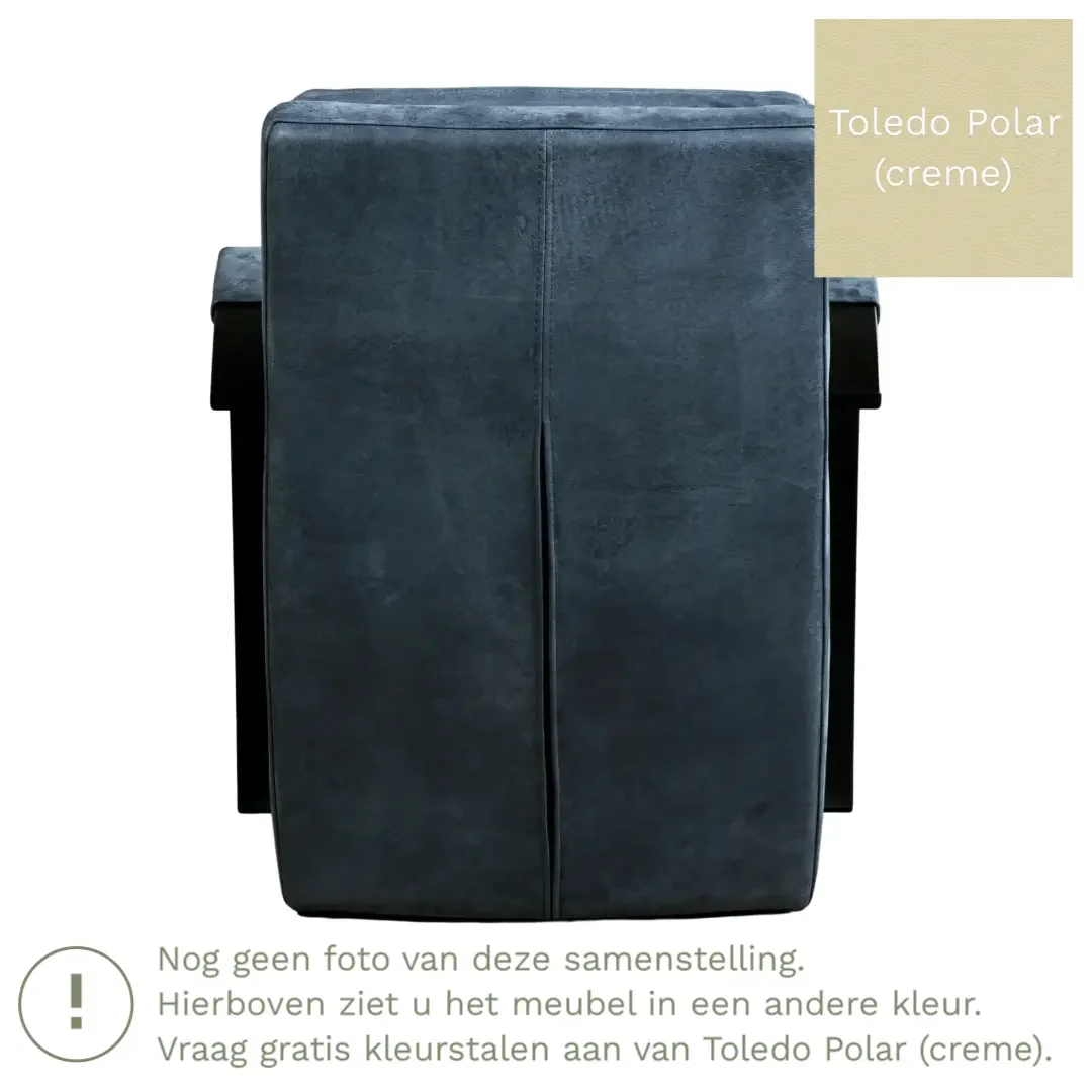 afbeelding van Leren fauteuil Arrival - Toledo Polar (crème)