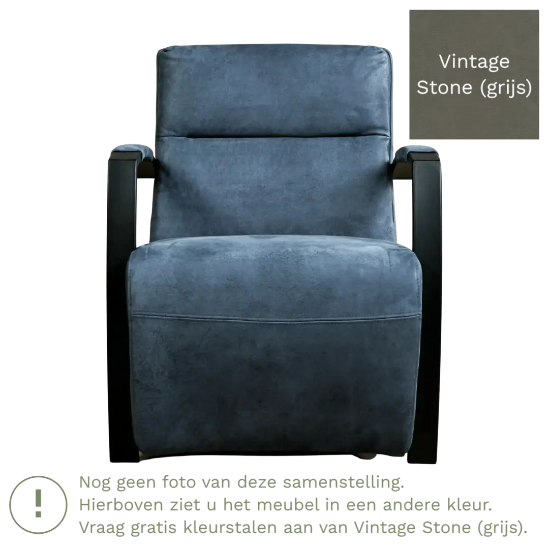 afbeelding van Leren fauteuil Arrival - Vintage Stone (grijs)