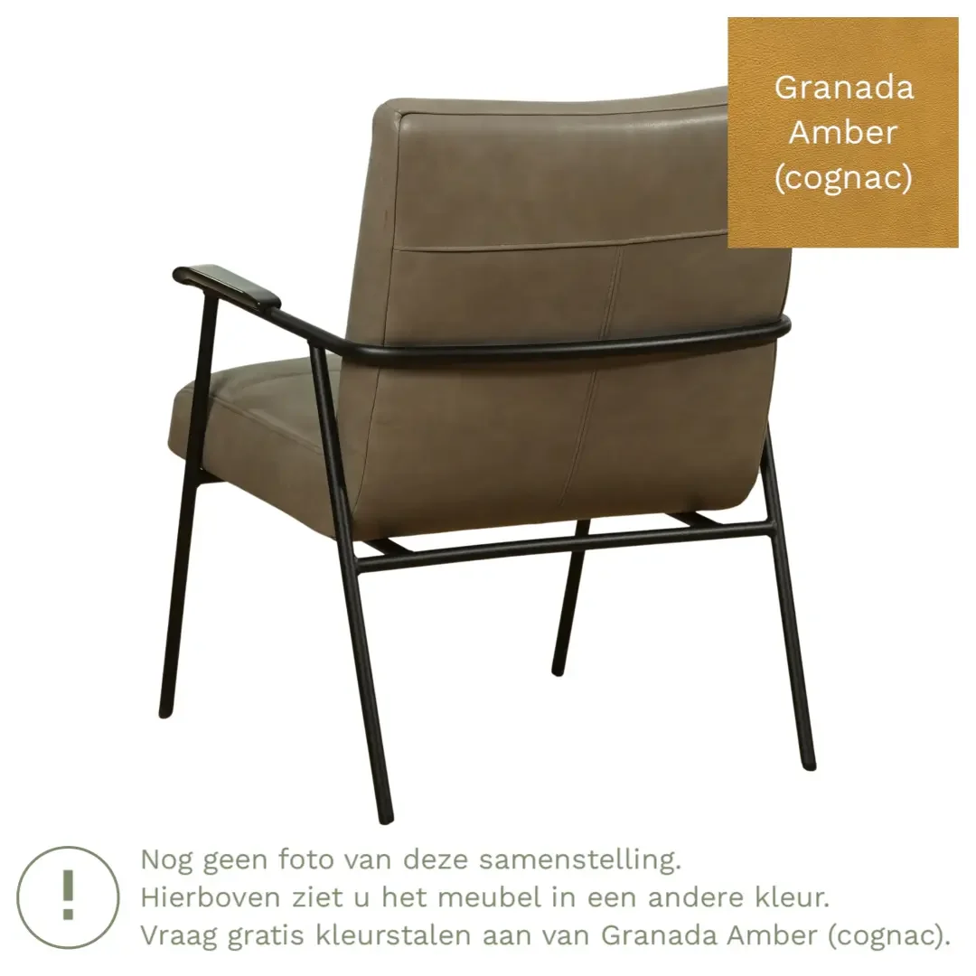 afbeelding van Leren fauteuil Beam - Granada Amber (cognac)
