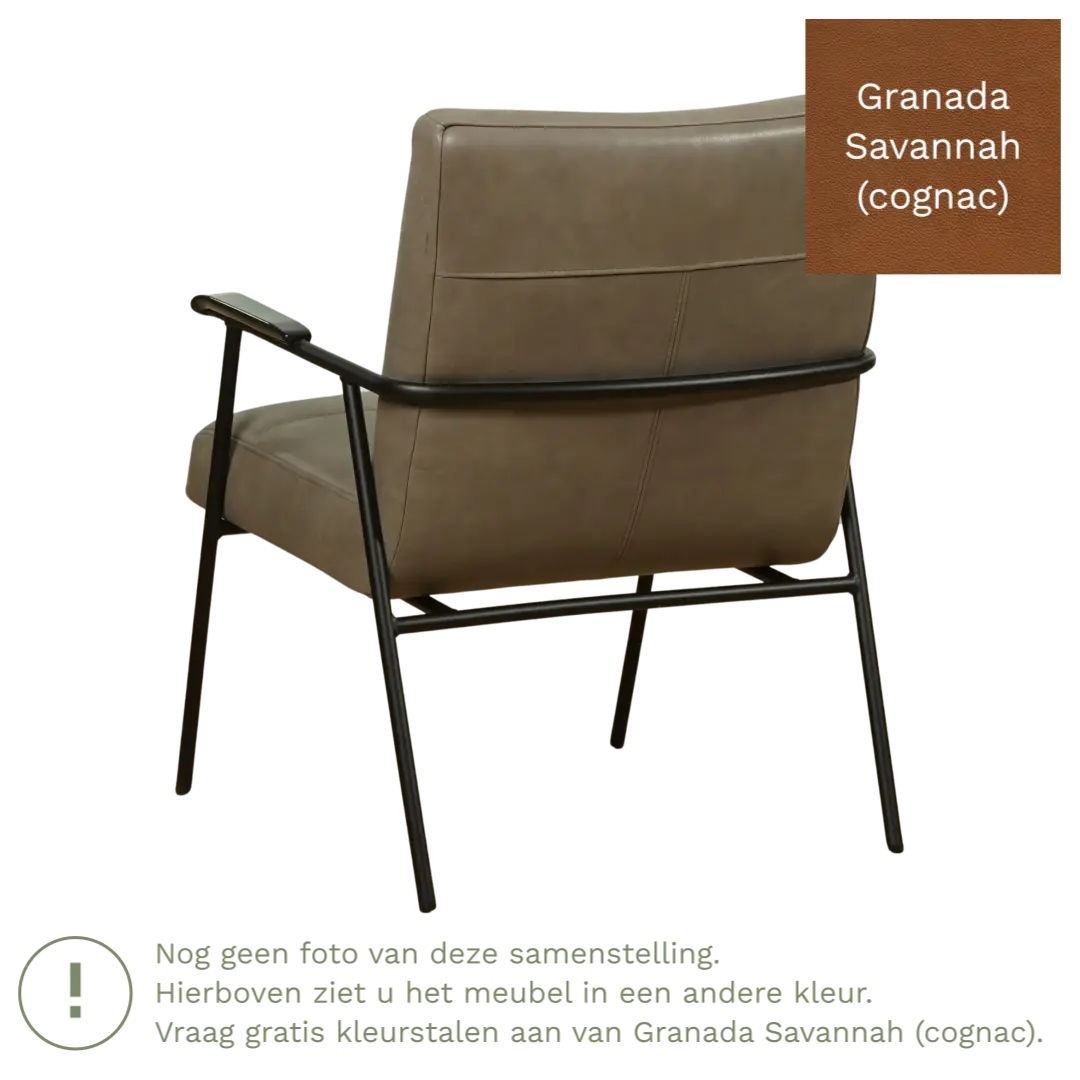 afbeelding van Leren fauteuil Beam - Granada Savannah (cognac)