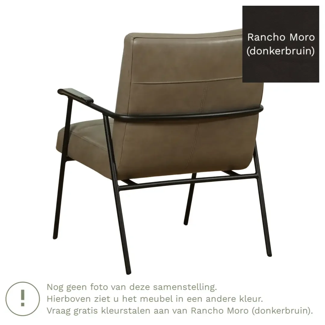 afbeelding van Leren fauteuil Beam - Rancho Moro (donkerbruin)