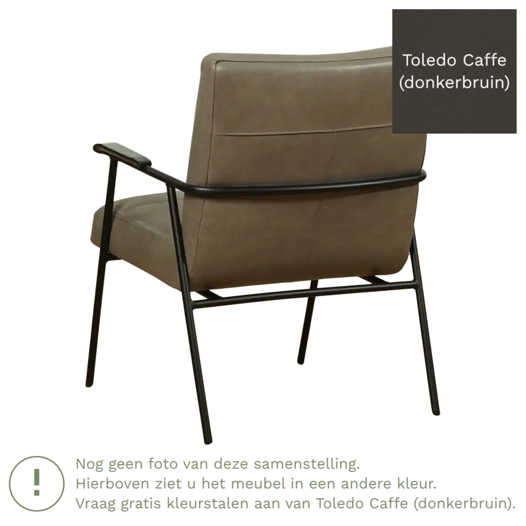 afbeelding van Leren fauteuil Beam - Toledo Caffe (donkerbruin)