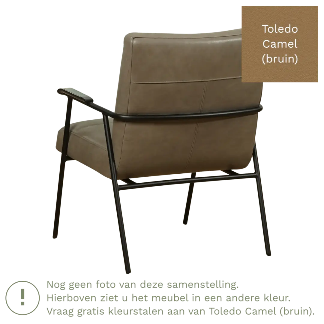 afbeelding van Leren fauteuil Beam - Toledo Camel (bruin)