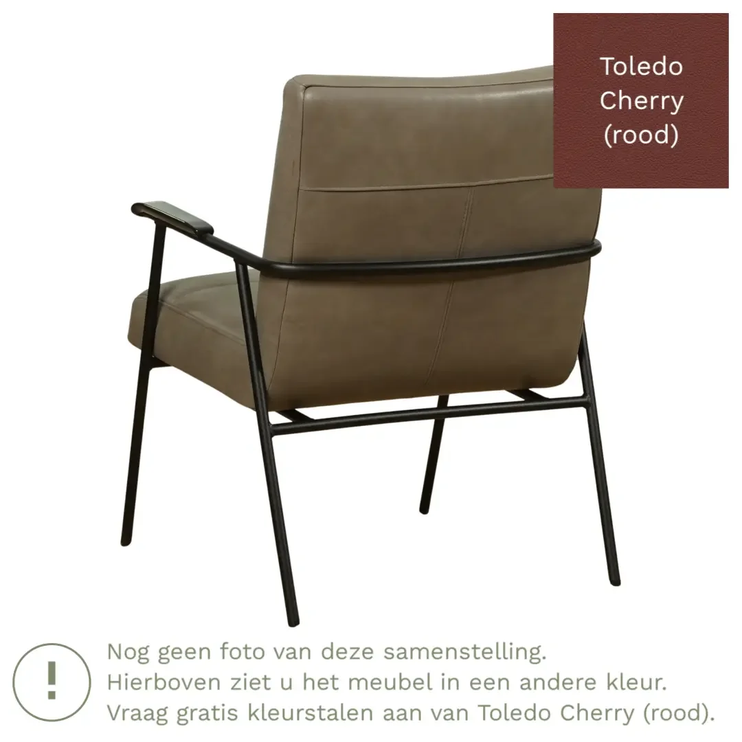 afbeelding van Leren fauteuil Beam - Toledo Cherry (rood)