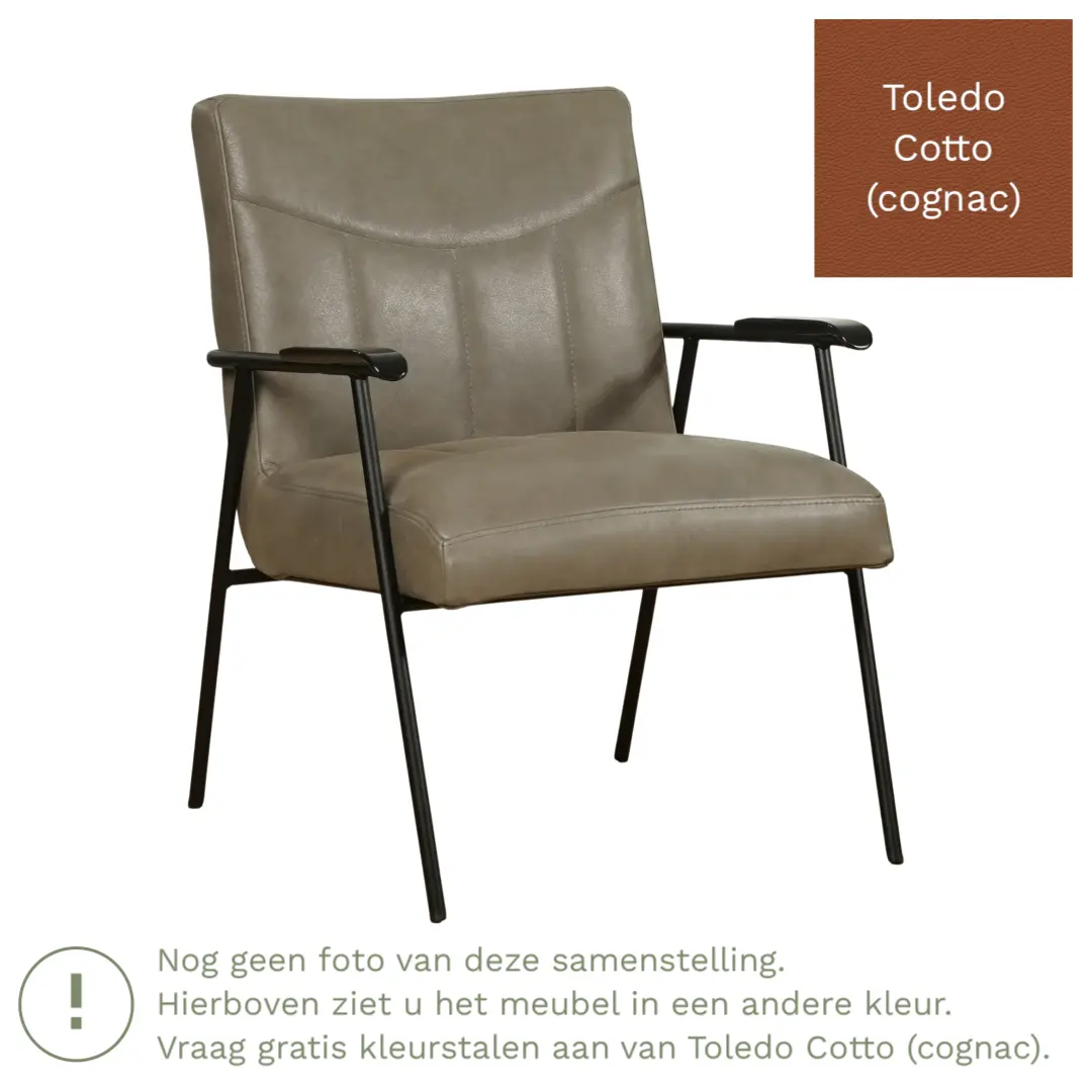 afbeelding van Leren fauteuil Beam - Toledo Cotto (cognac)