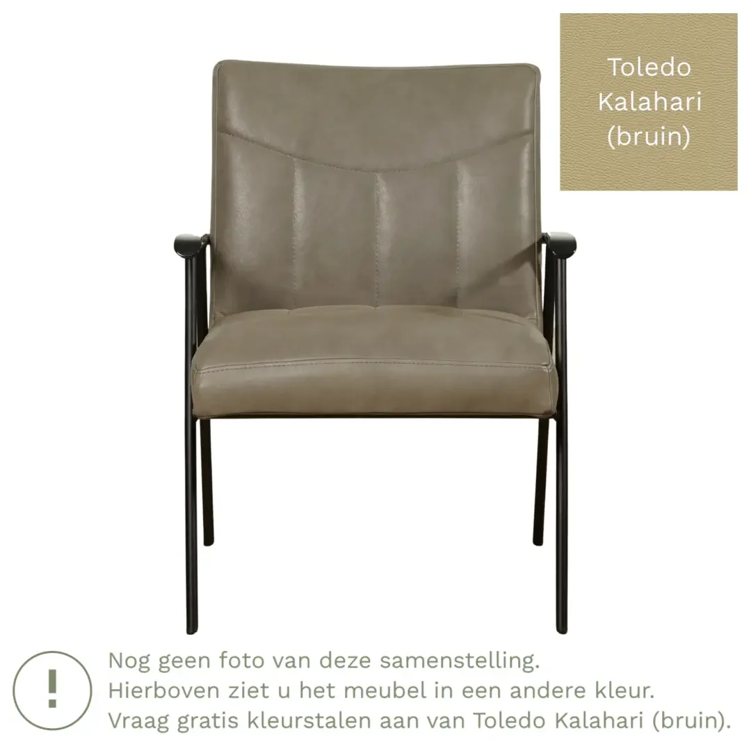 afbeelding van Leren fauteuil Beam - Toledo Kalahari (bruin)