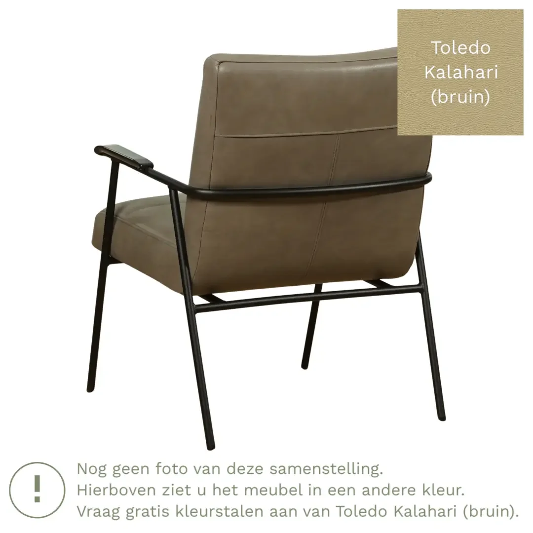 afbeelding van Leren fauteuil Beam - Toledo Kalahari (bruin)