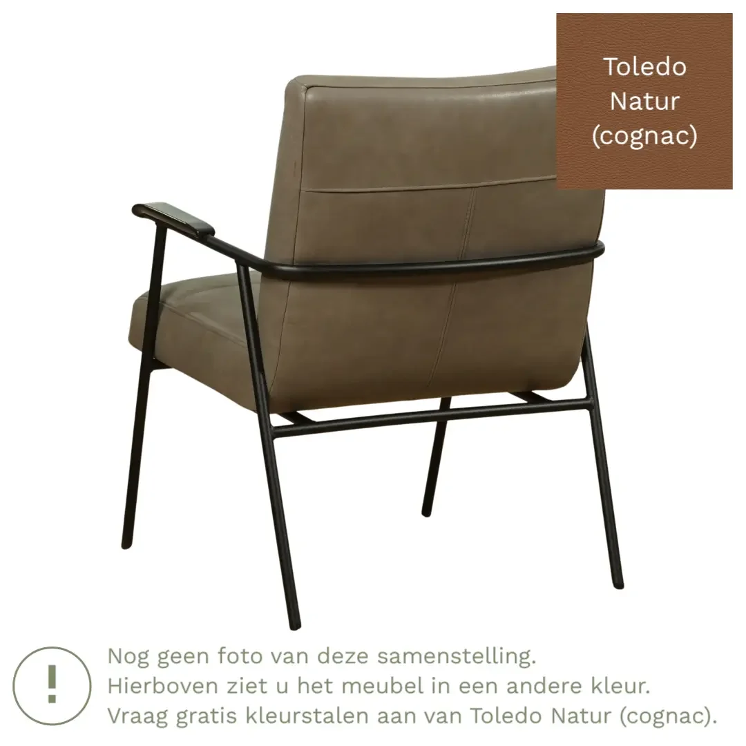 afbeelding van Leren fauteuil Beam - Toledo Natur (cognac)