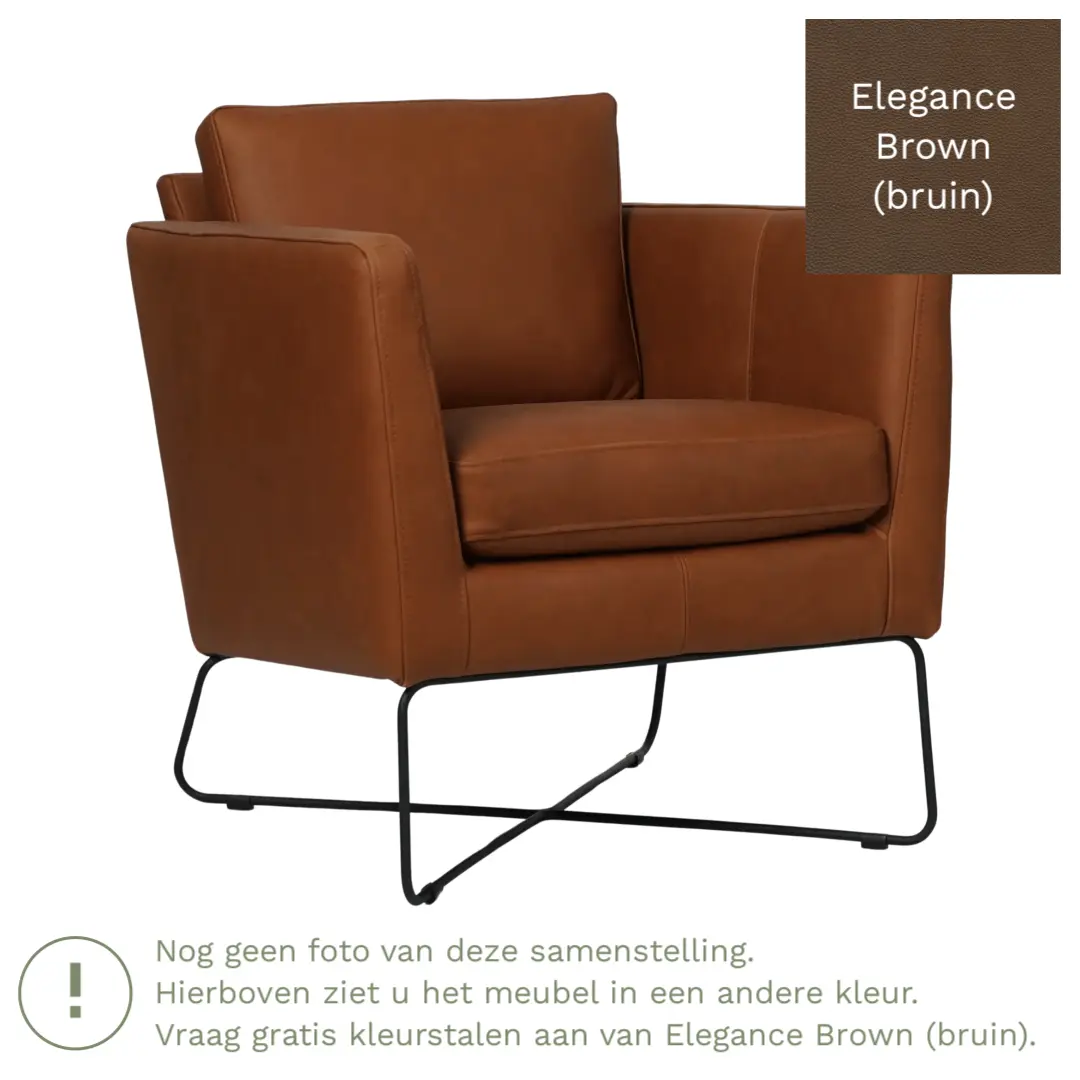 afbeelding van Leren fauteuil Crossover - Elegance Brown (bruin)