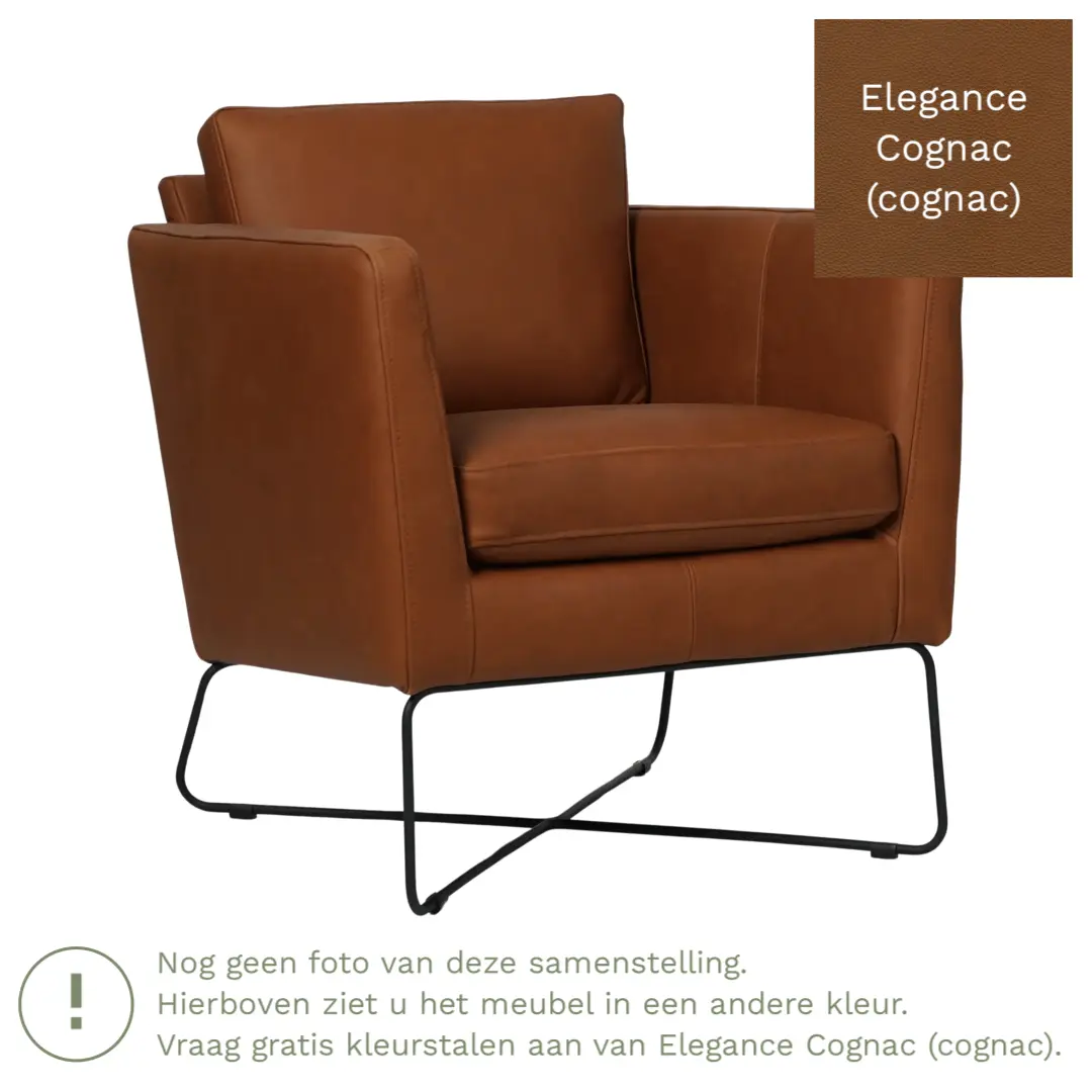 afbeelding van Leren fauteuil Crossover - Elegance Cognac (cognac)