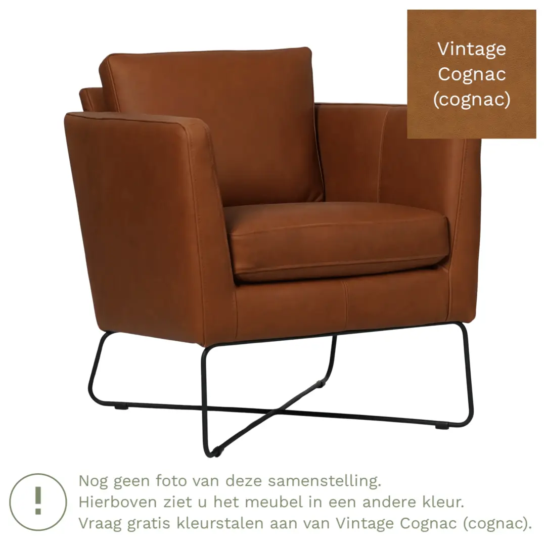 afbeelding van Leren fauteuil Crossover - Vintage Cognac (cognac)