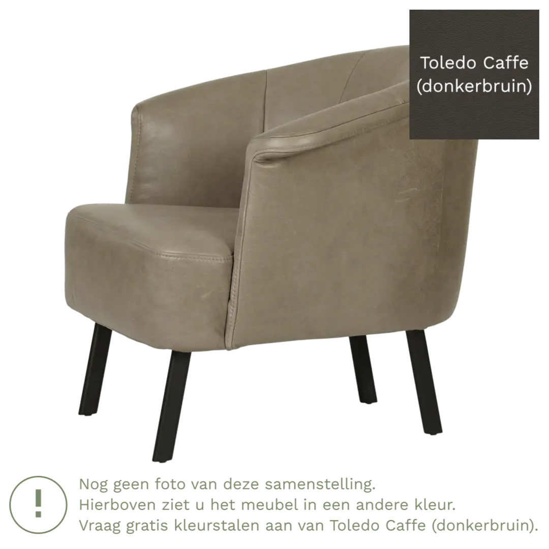 afbeelding van Leren fauteuil Embrace - Toledo Caffe (donkerbruin)