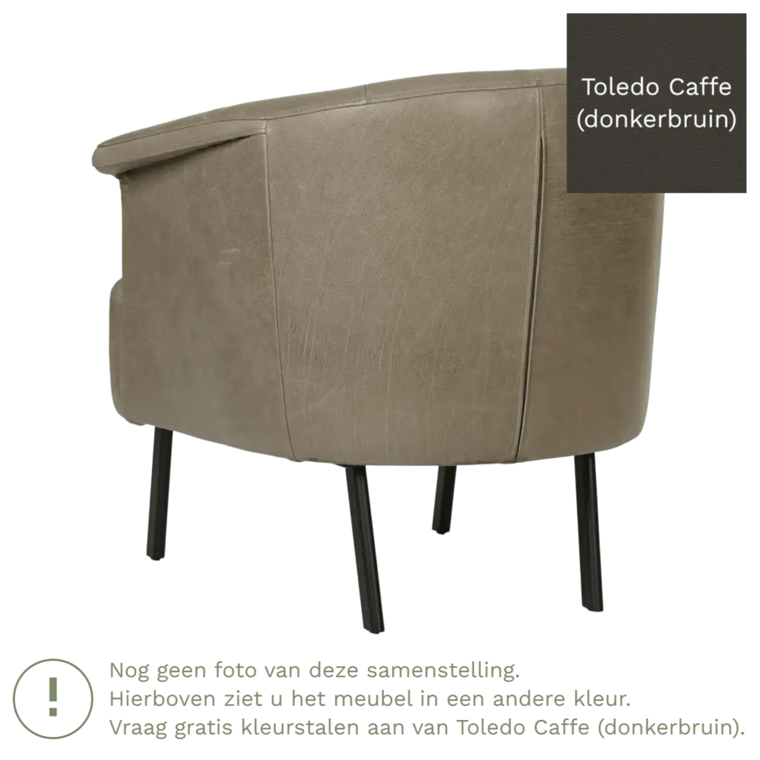 afbeelding van Leren fauteuil Embrace - Toledo Caffe (donkerbruin)