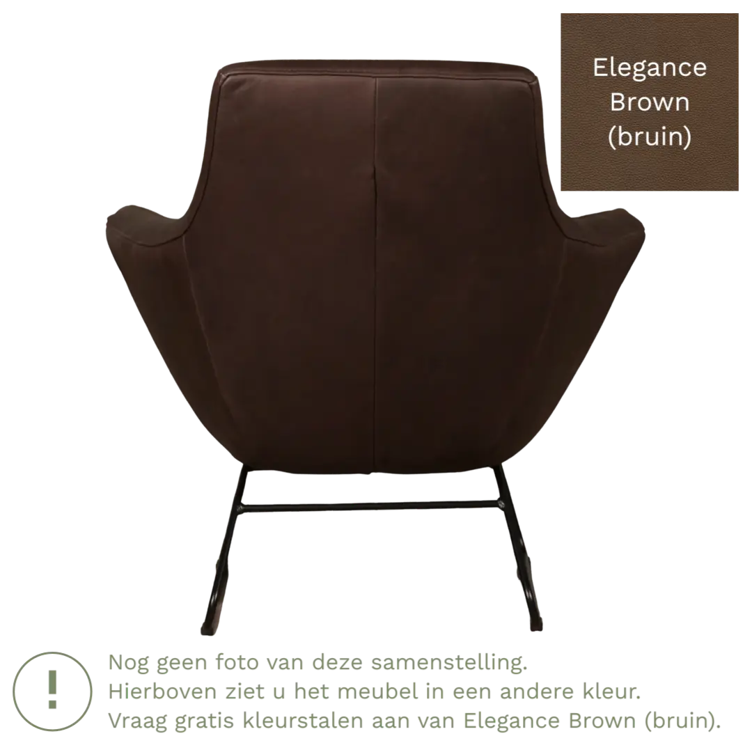 afbeelding van Leren fauteuil Fame - Elegance Brown (bruin)