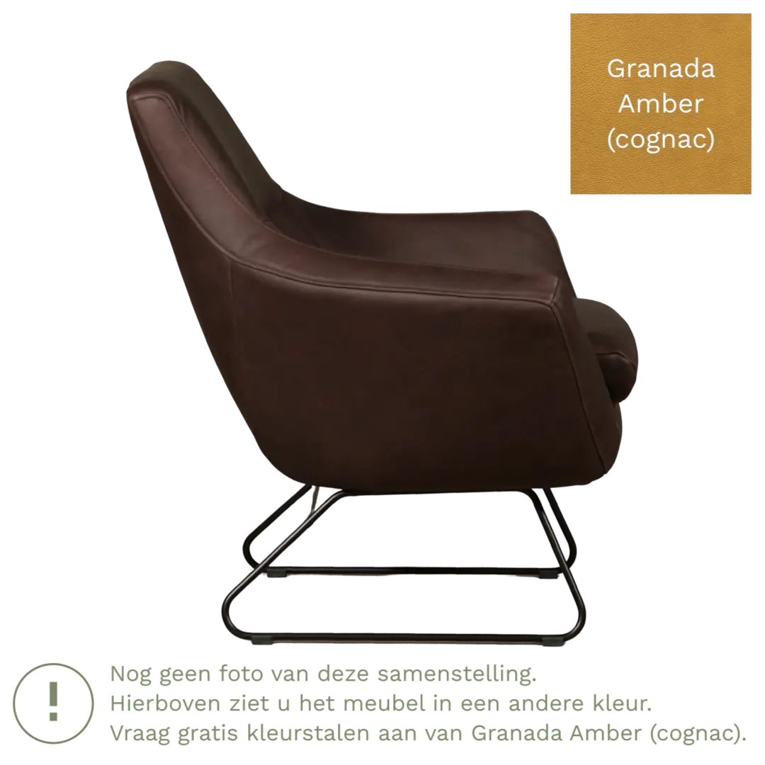 afbeelding van Leren fauteuil Fame - Granada Amber (cognac)